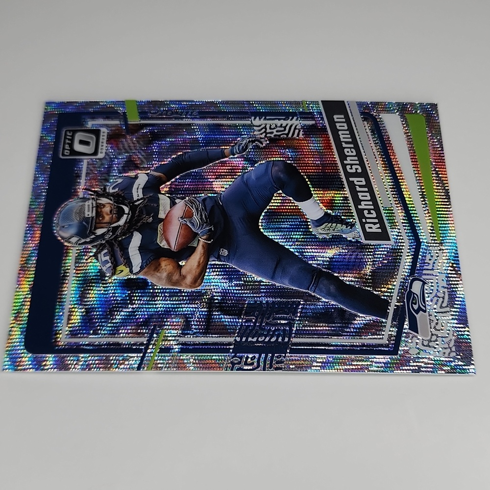 RICHARD SHERMAN ~ DONRUSS OPTIC ~ NUMBERED 140/300 ~ PANINI - Picture 2 of 5